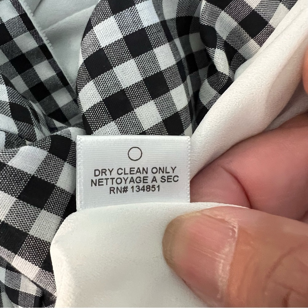 Charles Henry Black and White Plaid Dress with Ruffle Sleeves Size S - Picture 9 of 10